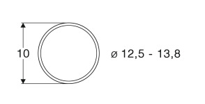 Roco 40066 - H0 Haftringsatz 12,5-13,8 mm (10 Stück)